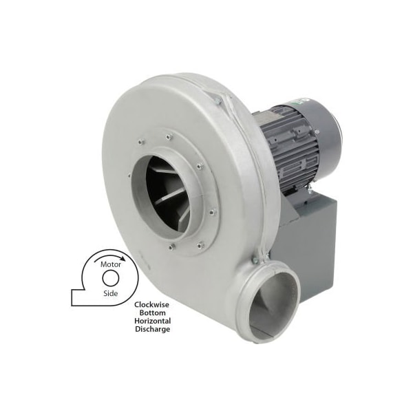 Americraft Mfg Aluminum TEFC Blower 7-1/2 HP 3 Phase CW Bottom Horiz. 2610 CFM HADP15-71/2-T-TE-CWBH - main